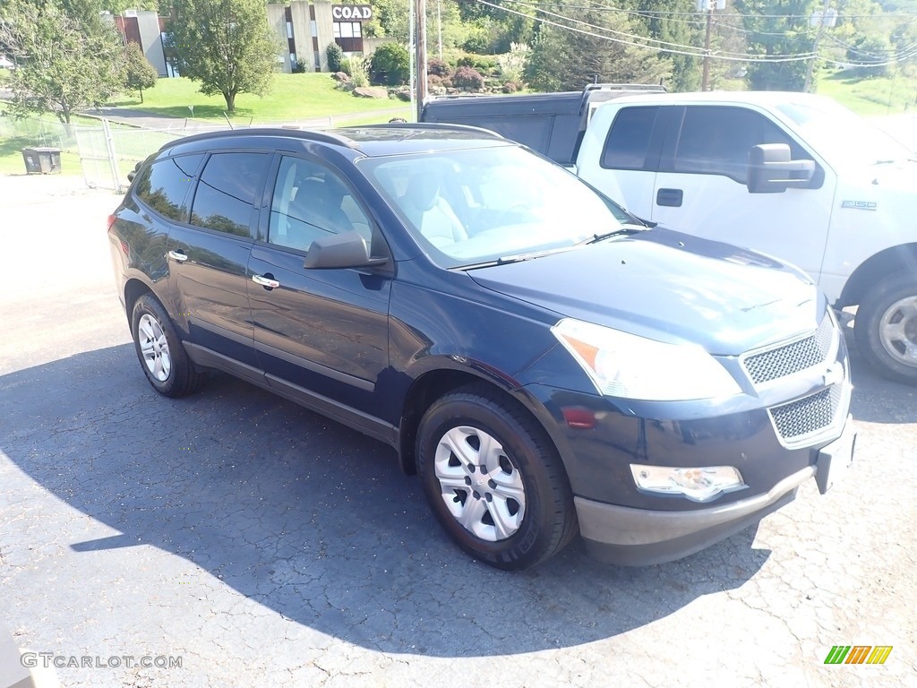2011 Traverse LS AWD - Dark Blue Metallic / Dark Gray/Light Gray photo #2
