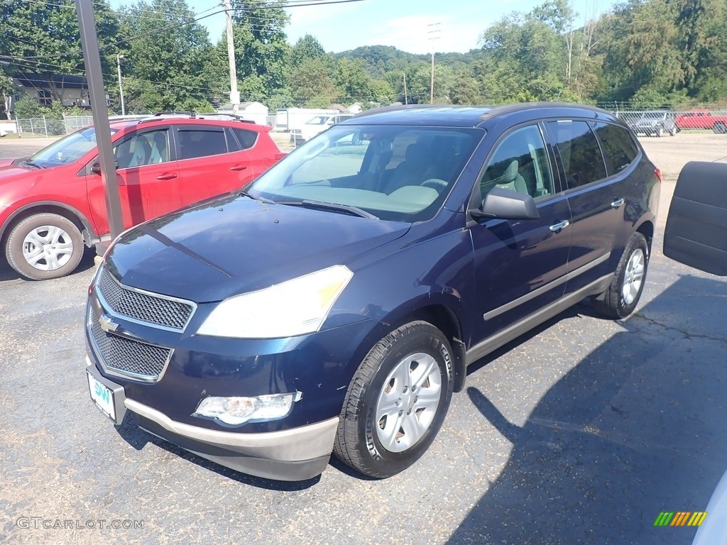 2011 Traverse LS AWD - Dark Blue Metallic / Dark Gray/Light Gray photo #7