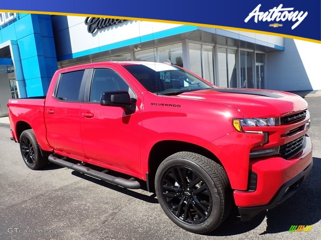 2021 Silverado 1500 RST Crew Cab 4x4 - Red Hot / Jet Black photo #1