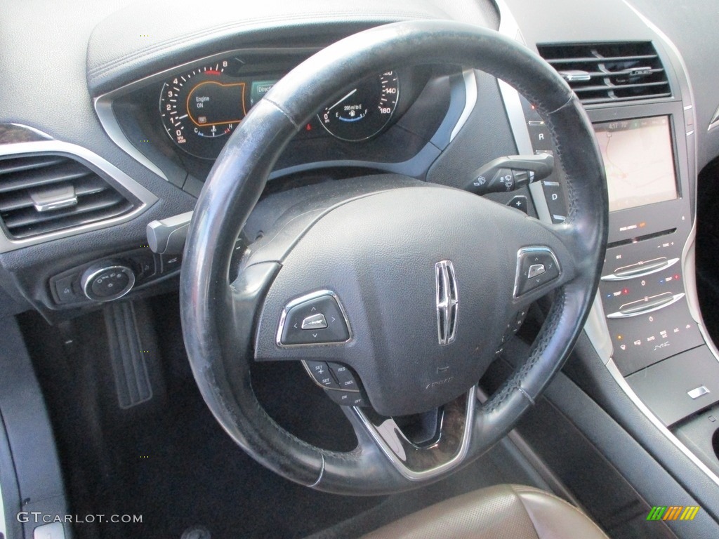 2016 Lincoln MKZ 2.0 AWD Hazelnut Steering Wheel Photo #142815784