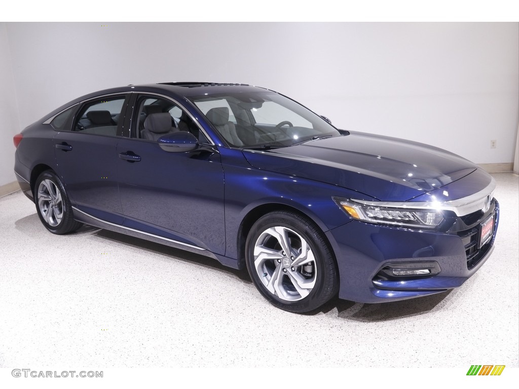 2019 Accord EX-L Sedan - Obsidian Blue Pearl / Black photo #1