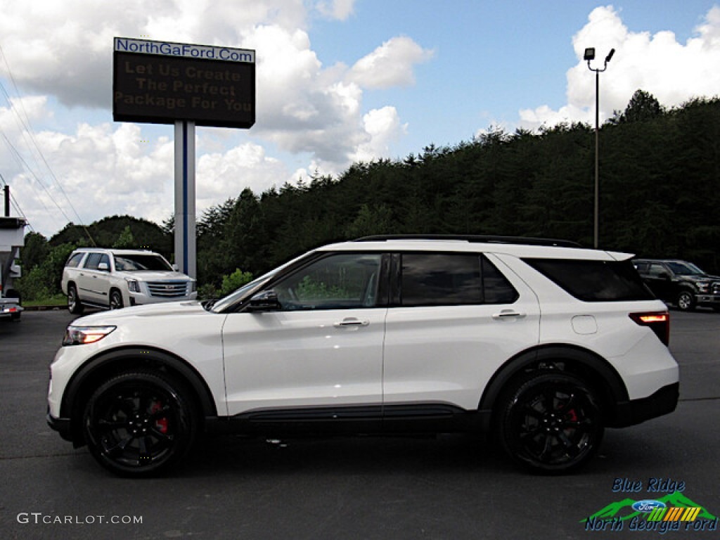 2021 Explorer ST 4WD - Star White Metallic Tri-Coat / Ebony photo #2