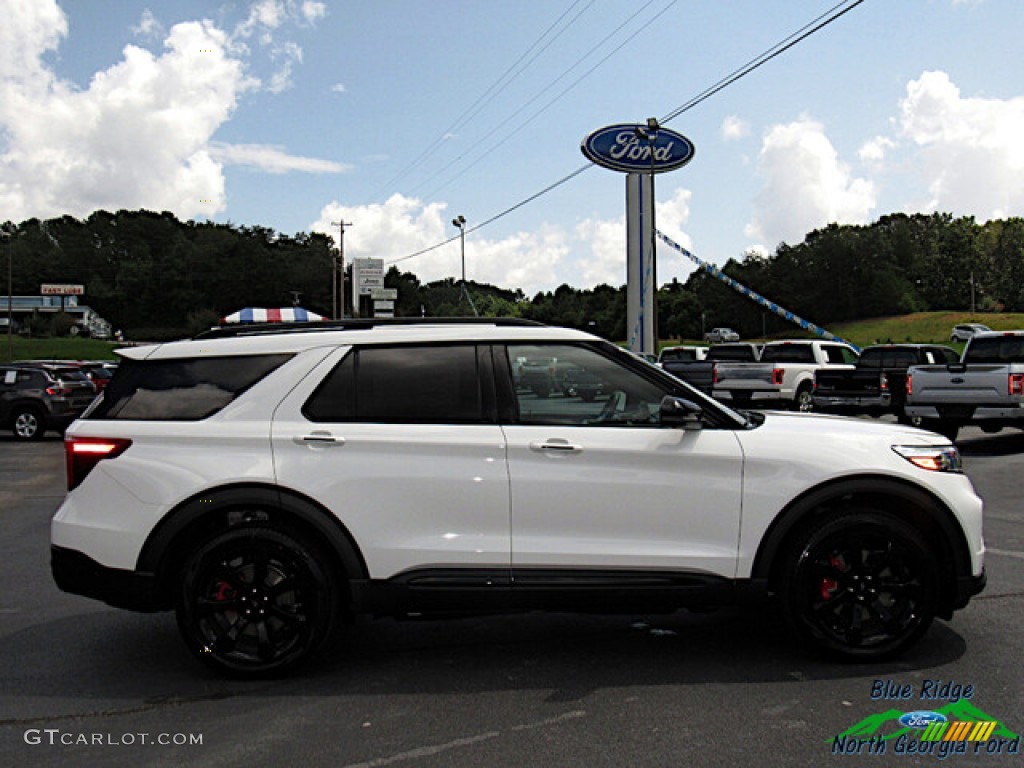 2021 Explorer ST 4WD - Star White Metallic Tri-Coat / Ebony photo #6