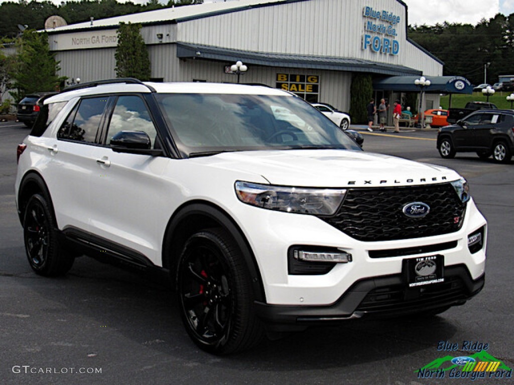 2021 Explorer ST 4WD - Star White Metallic Tri-Coat / Ebony photo #7
