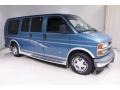 Light Stellar Blue Metallic 1997 Chevrolet Chevy Van G1500 Passenger Conversion