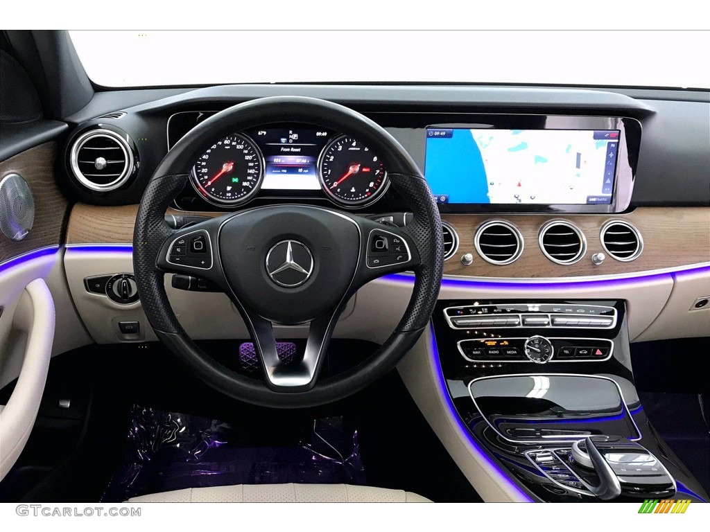 2017 Mercedes-Benz E 300 Sedan Macchiato Beige/Black Dashboard Photo #142827362