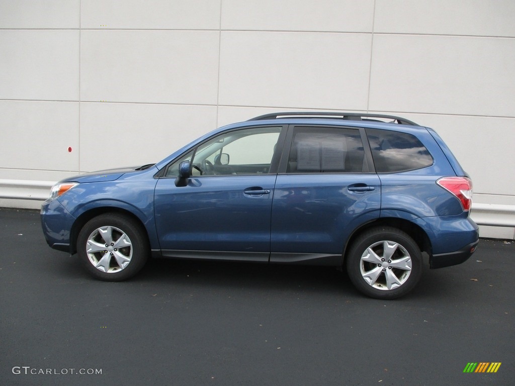 2014 Forester 2.5i Premium - Marine Blue Pearl / Platinum photo #2