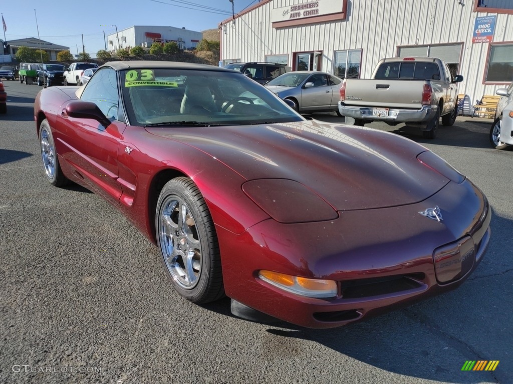 2003 Corvette Convertible - 50th Anniversary Red / Shale photo #1