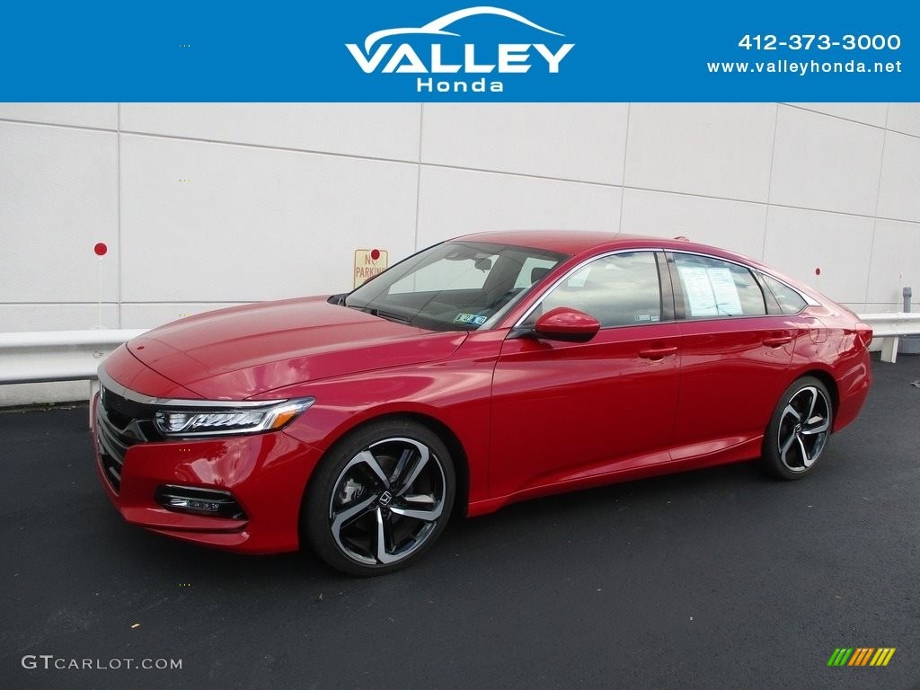 2019 Accord Sport Sedan - San Marino Red / Black photo #1