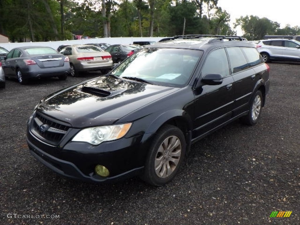 2008 Outback 2.5XT Limited Wagon - Obsidian Black Pearl / Off Black photo #1