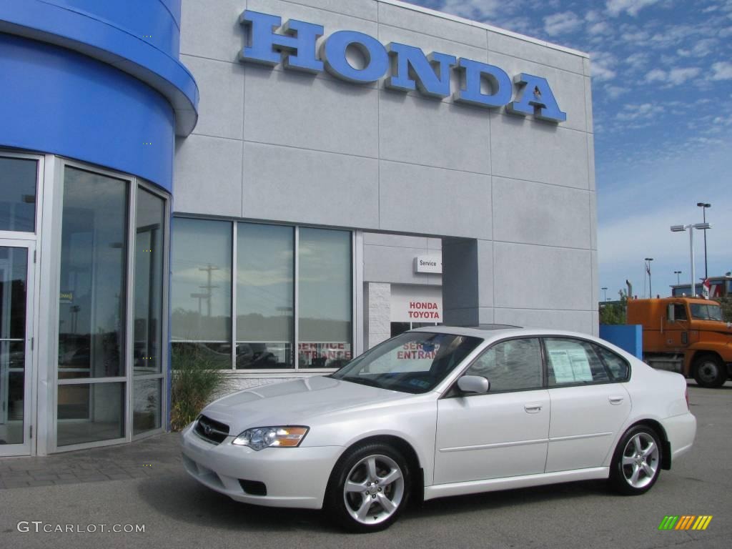 2007 Legacy 2.5i Sedan - Satin White Pearl / Ivory photo #1