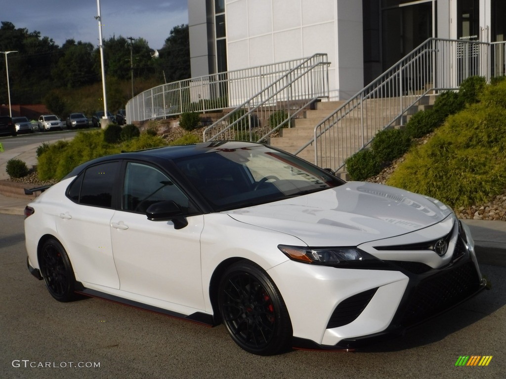 2020 Camry TRD - Wind Chill Pearl / Black/Red photo #1