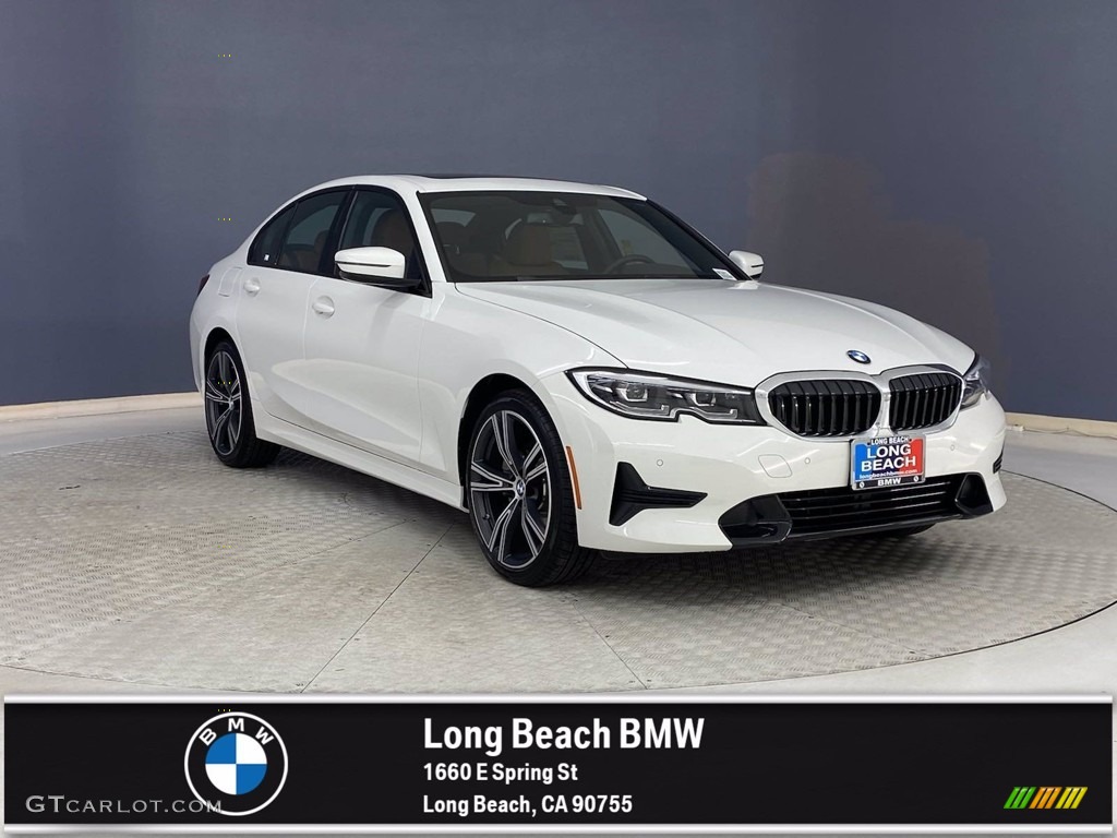 2022 3 Series 330i Sedan - Alpine White / Cognac photo #1