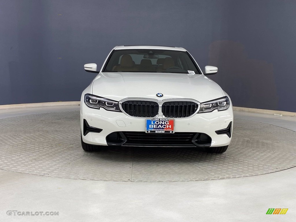 2022 3 Series 330i Sedan - Alpine White / Cognac photo #2