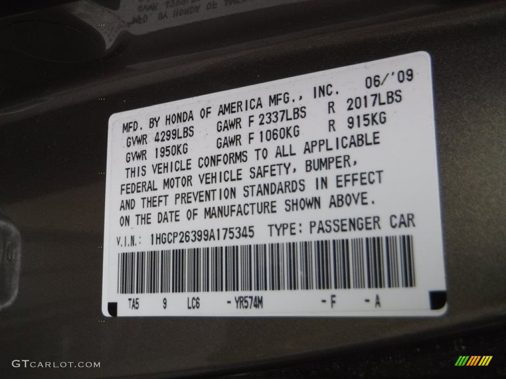 2009 Accord LX Sedan - Bold Beige Metallic / Ivory photo #27