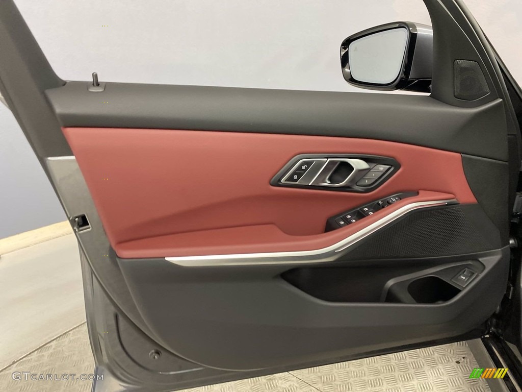 2022 BMW 3 Series 330i Sedan Tacora Red Door Panel Photo #142836270