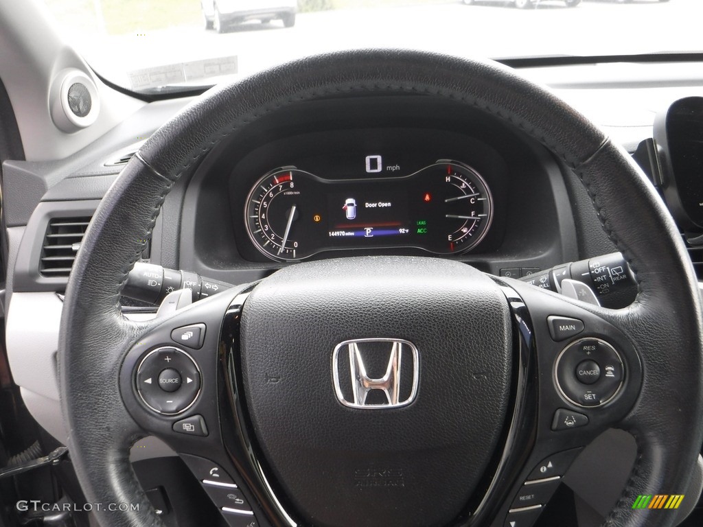 2016 Honda Pilot Touring AWD Gray Steering Wheel Photo #142836588
