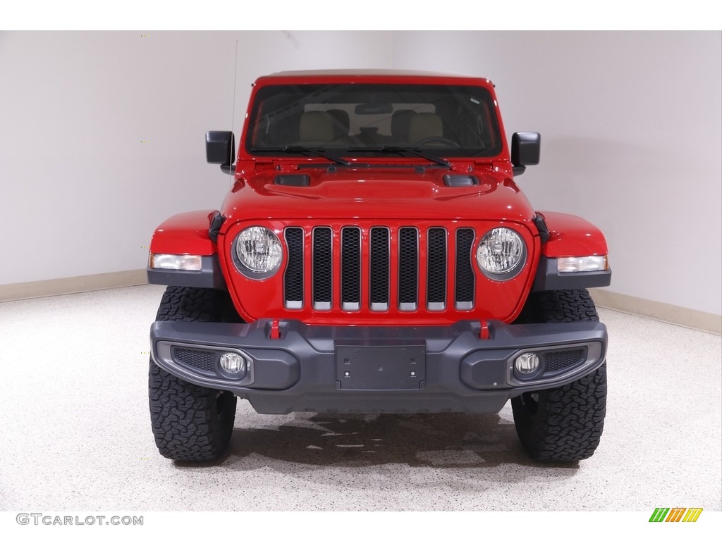 2019 Wrangler Rubicon 4x4 - Firecracker Red / Black/Heritage Tan photo #2