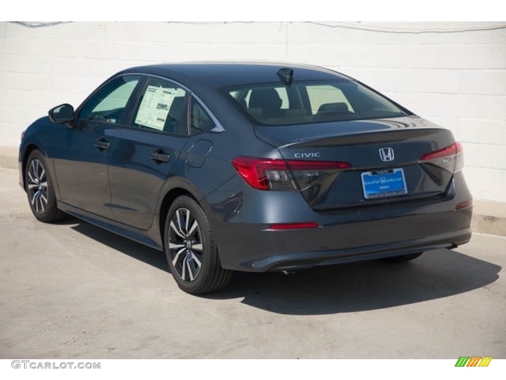 2022 Civic EX Sedan - Meteorite Gray Metallic / Black photo #2