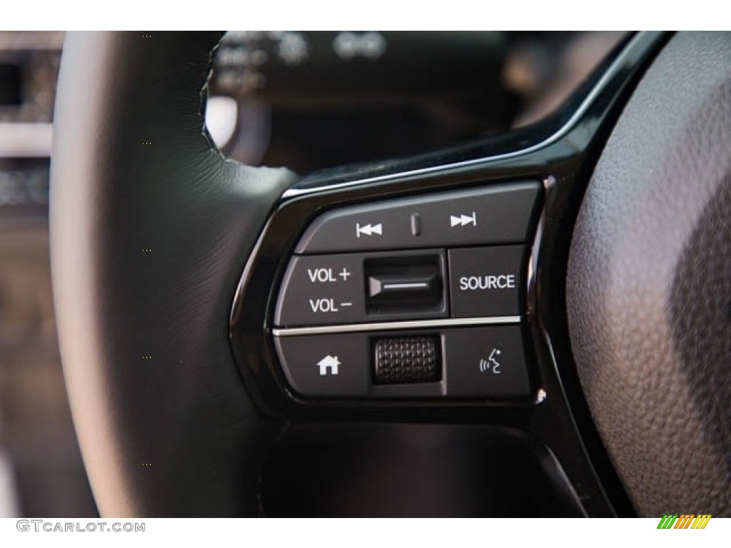 2022 Honda Civic EX Sedan Black Steering Wheel Photo #142838053