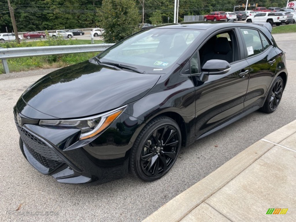 Midnight Black Metallic 2022 Toyota Corolla Hatchback SE Nightshade Edition Exterior Photo #142839105