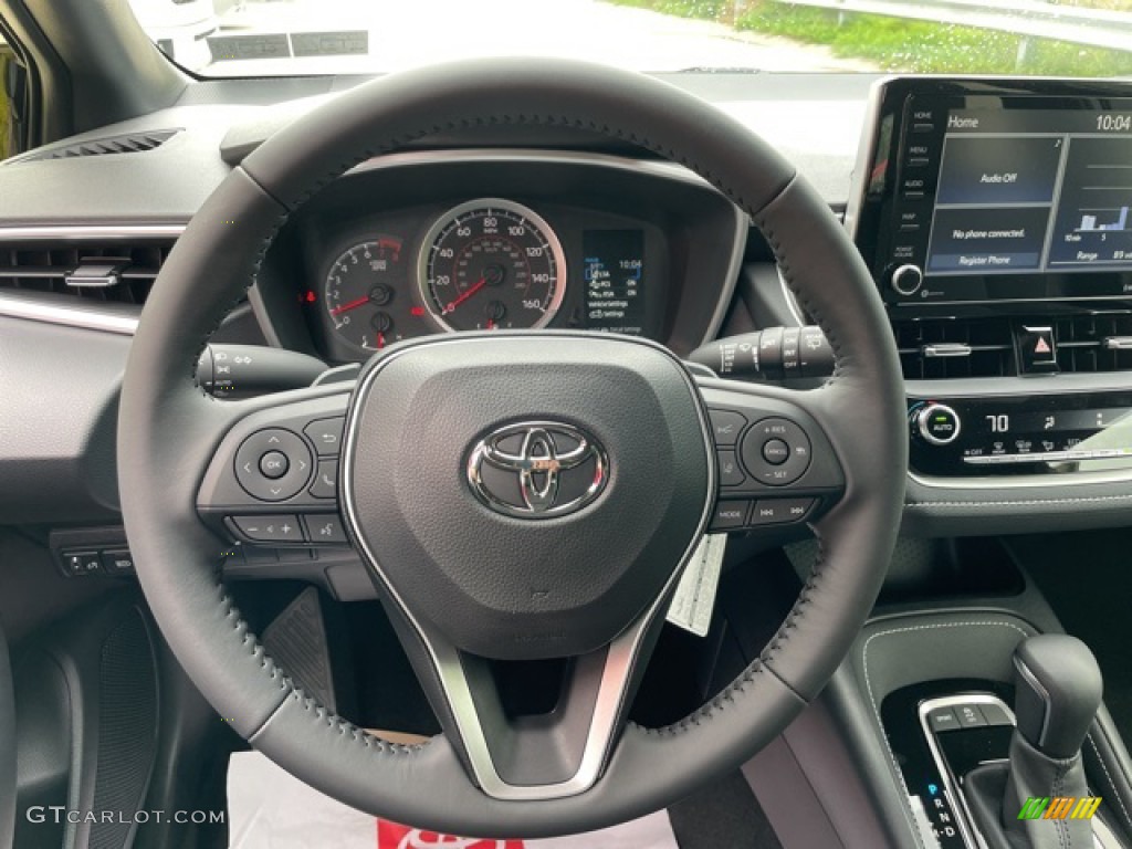 2022 Toyota Corolla Hatchback SE Nightshade Edition Black Steering Wheel Photo #142839174