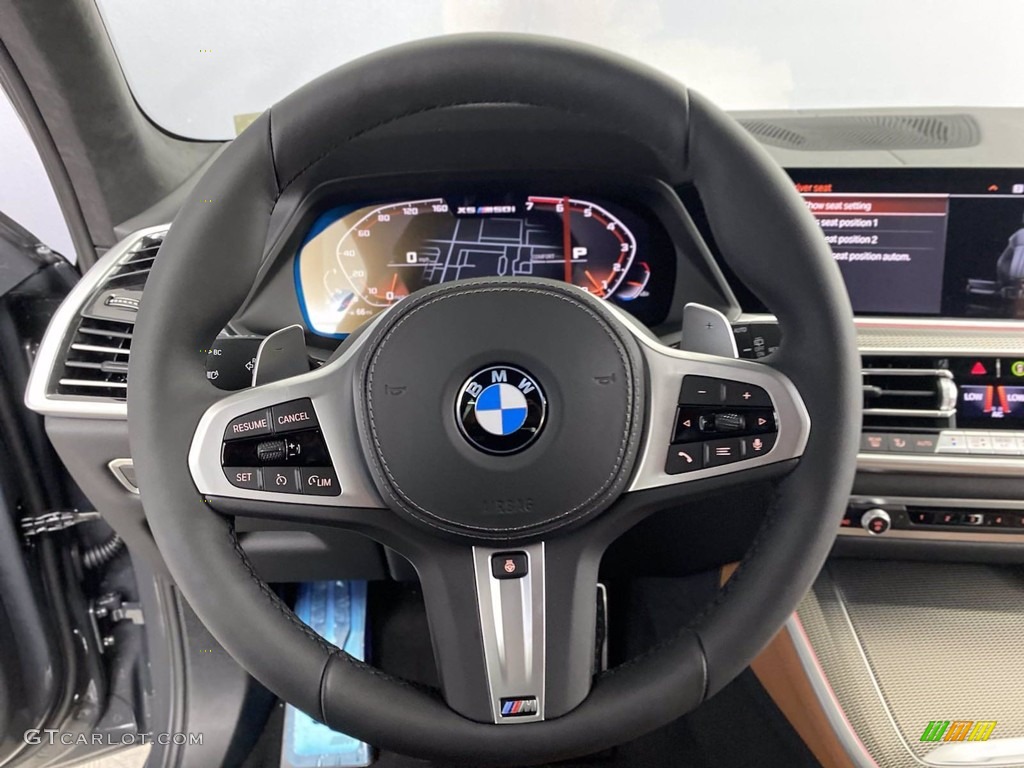 2022 BMW X5 M50i Cognac Steering Wheel Photo #142839186