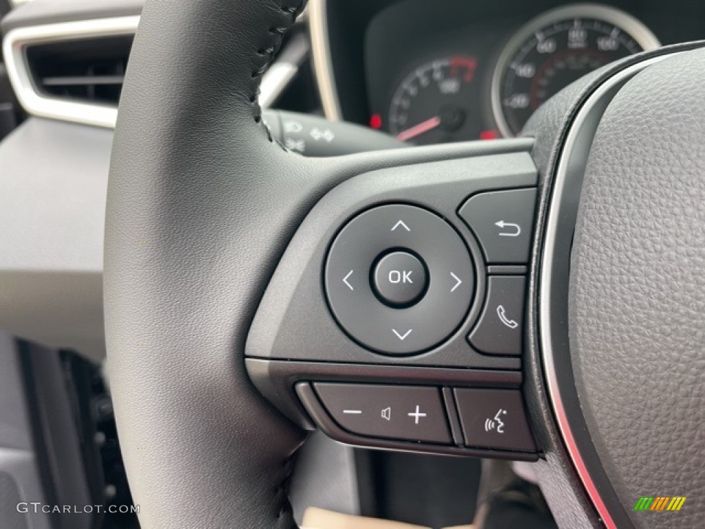 2022 Toyota Corolla Hatchback SE Nightshade Edition Black Steering Wheel Photo #142839264