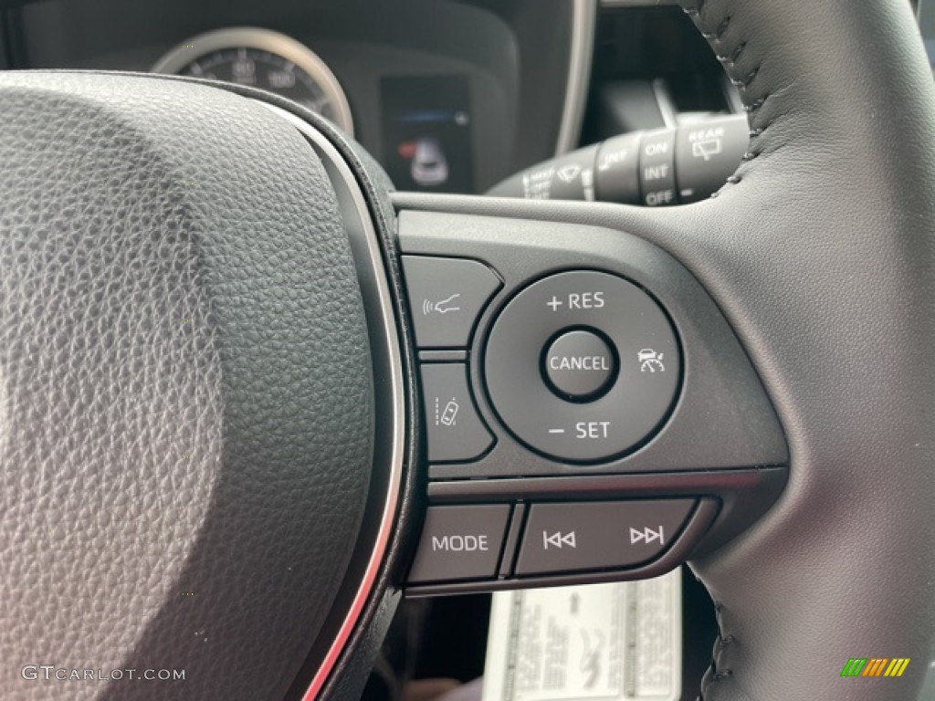 2022 Toyota Corolla Hatchback SE Nightshade Edition Black Steering Wheel Photo #142839285