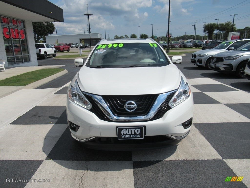 2017 Murano SL AWD - Pearl White / Cashmere photo #2