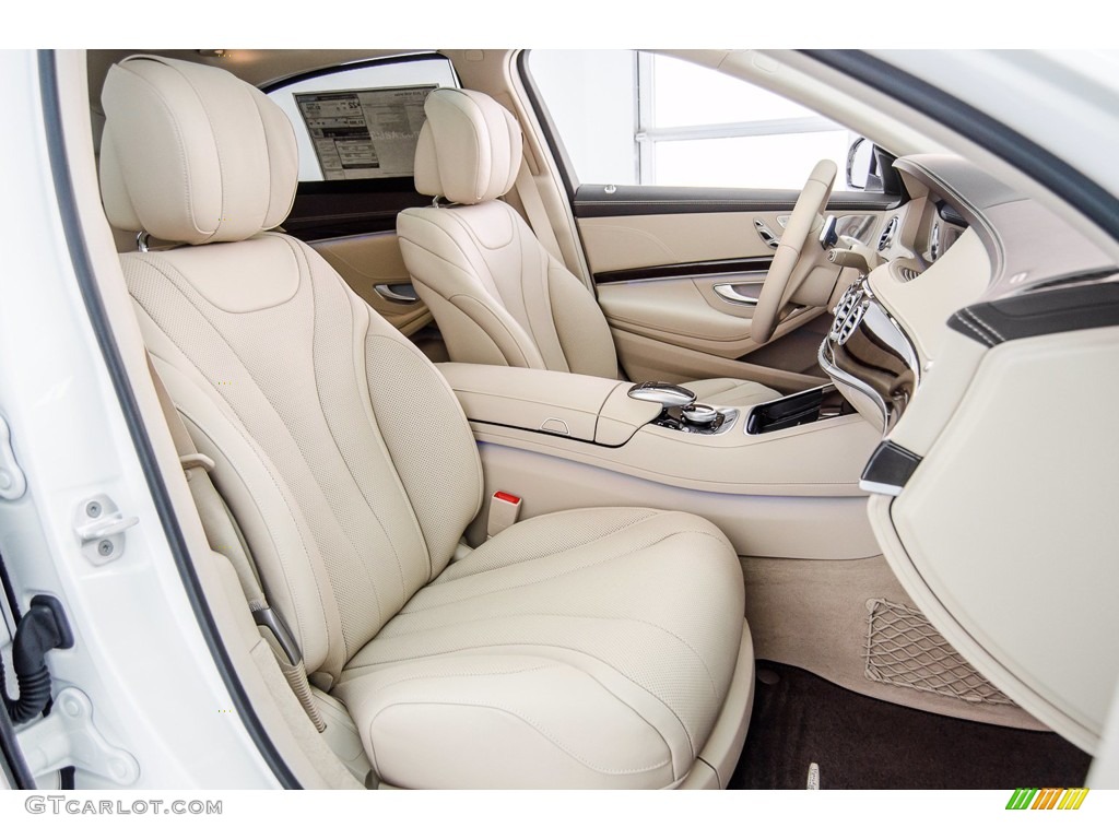 2018 S 450 Sedan - designo Diamond White Metallic / Silk Beige/Espresso Brown photo #2