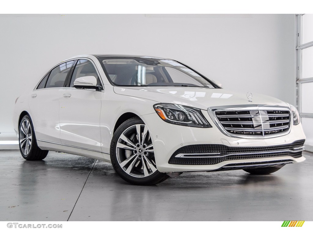 2018 S 450 Sedan - designo Diamond White Metallic / Silk Beige/Espresso Brown photo #12