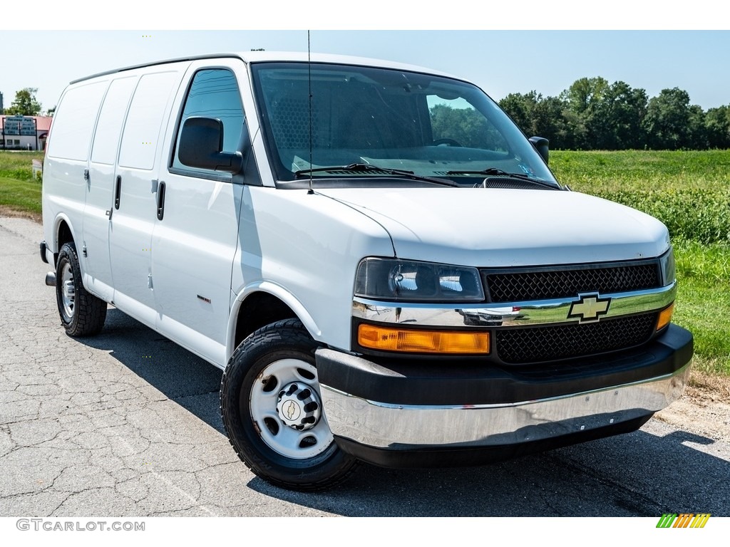 2012 Express 3500 Cargo Van - Summit White / Medium Pewter photo #1