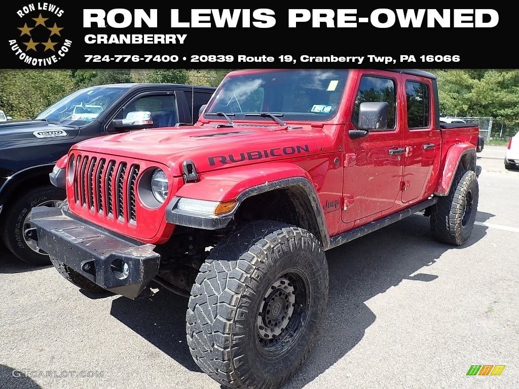 2020 Gladiator Rubicon 4x4 - Firecracker Red / Black photo #1