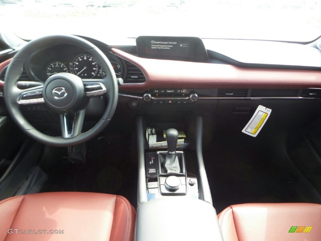 2021 Mazda3 Premium Hatchback AWD - Snowflake White Pearl Mica / Red photo #3