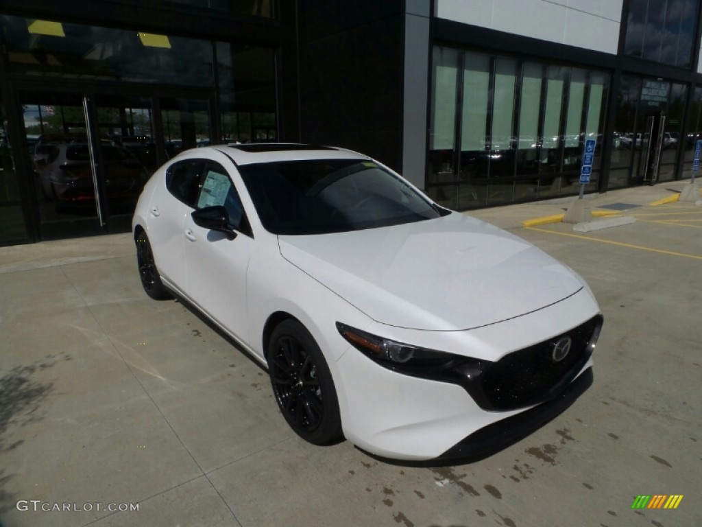 2021 Mazda3 2.5 Turbo Hatchback AWD - Snowflake White Pearl Mica / Black photo #1