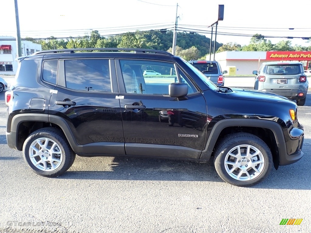 Black 2021 Jeep Renegade Sport 4x4 Exterior Photo #142848743
