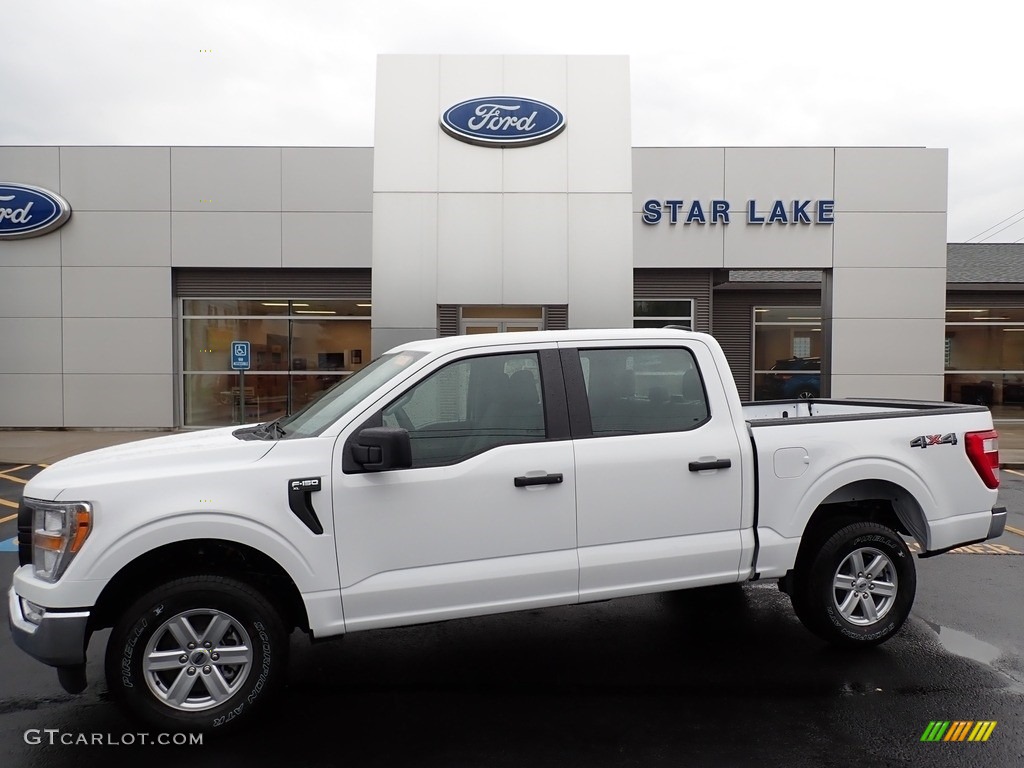 2021 F150 XL SuperCrew 4x4 - Oxford White / Medium Dark Slate photo #1