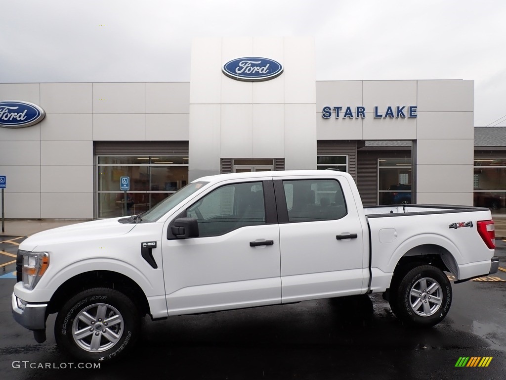 2021 F150 XL SuperCrew 4x4 - Oxford White / Medium Dark Slate photo #1