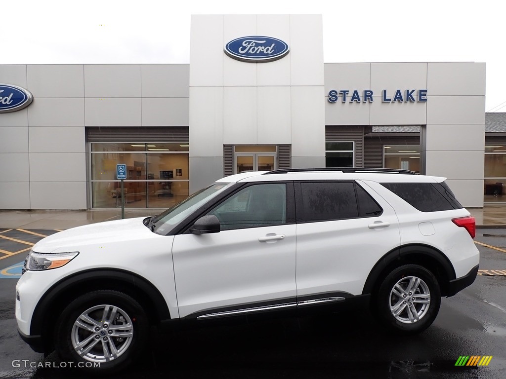 2021 Explorer XLT 4WD - Oxford White / Ebony photo #1