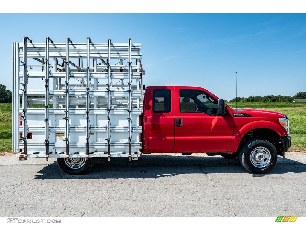 2014 F250 Super Duty Lariat SuperCab 4x4 - Ruby Red Metallic / Black photo #3