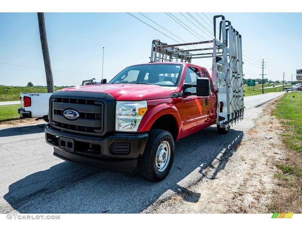 2014 F250 Super Duty Lariat SuperCab 4x4 - Ruby Red Metallic / Black photo #8