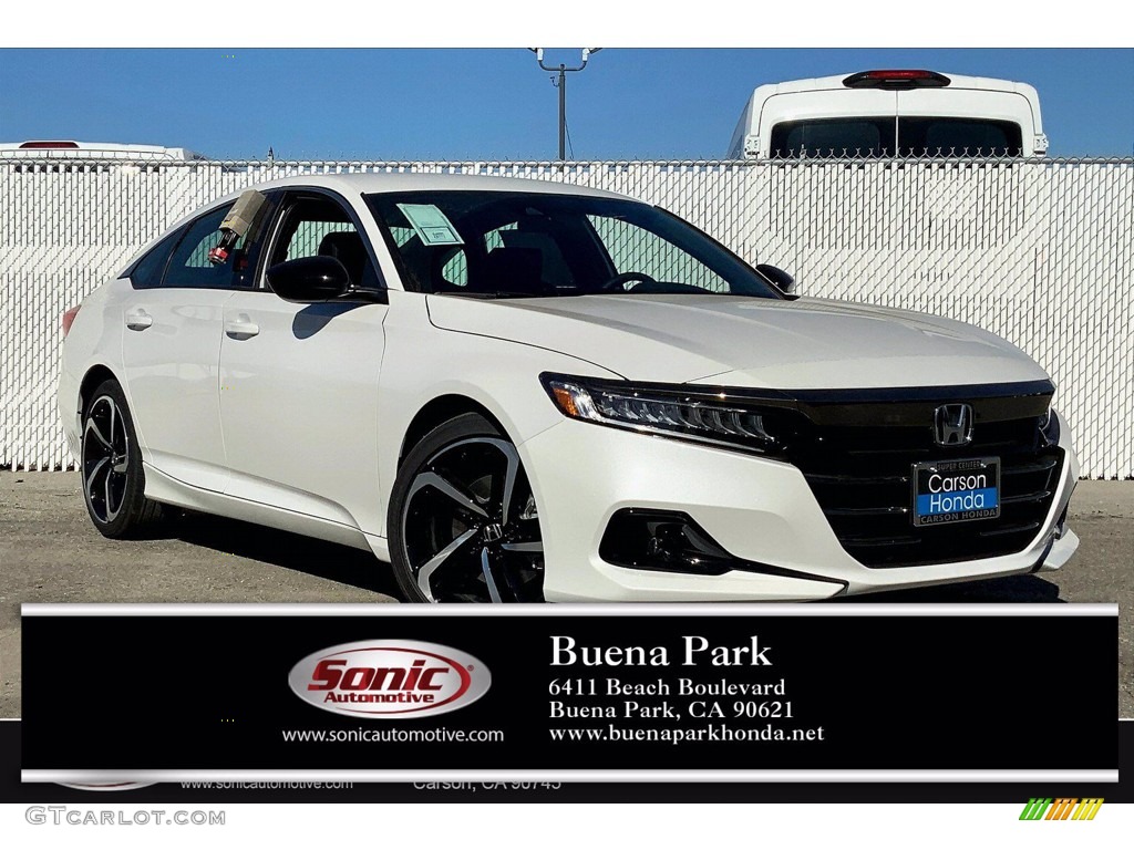 2021 Accord Sport - Platinum White Pearl / Black photo #1