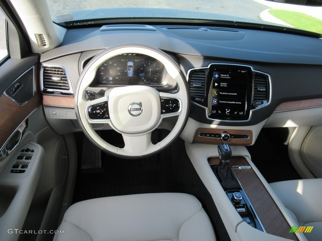 2021 XC90 T6 AWD Momentum - Savile Gray Metallic / Blonde/Charcoal photo #15