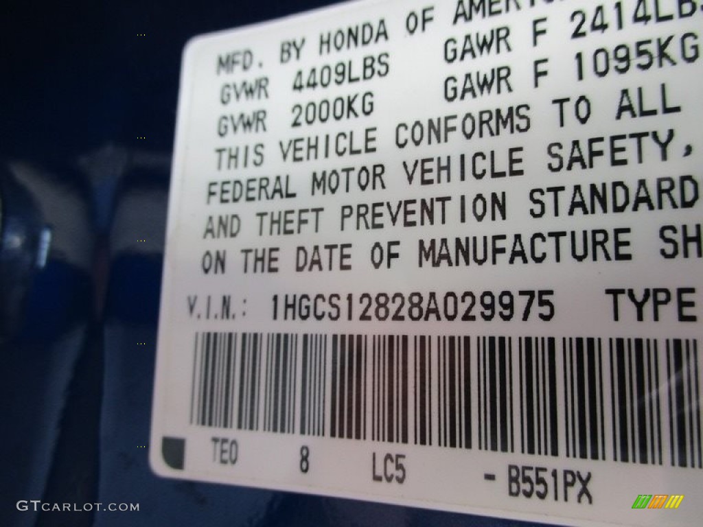 2008 Accord EX-L Coupe - Belize Blue Pearl / Ivory photo #19
