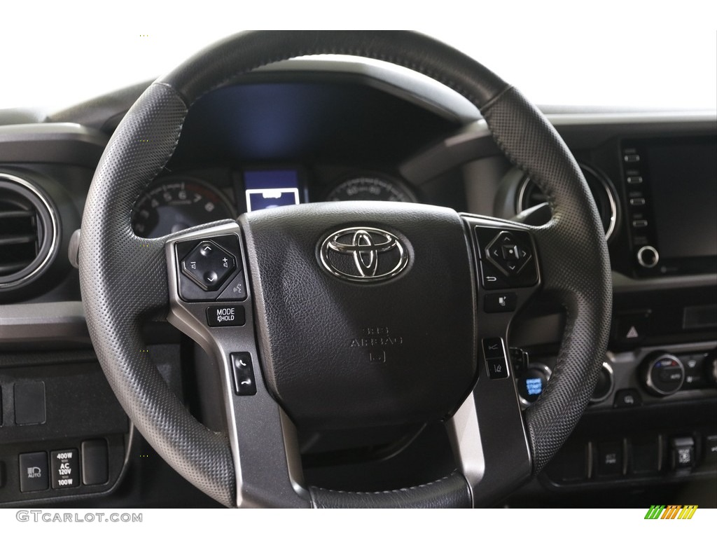 2021 Toyota Tacoma TRD Off Road Double Cab 4x4 TRD Cement/Black Steering Wheel Photo #142864719