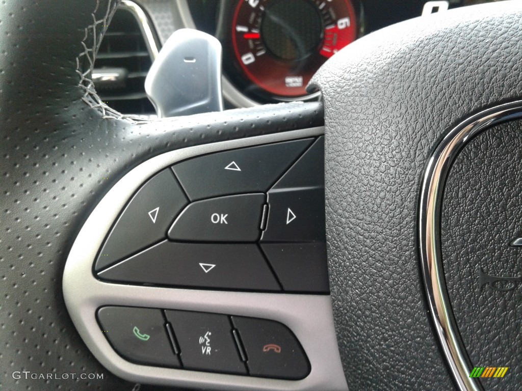 2021 Dodge Challenger SRT Hellcat Redeye Widebody Black Steering Wheel Photo #142870752