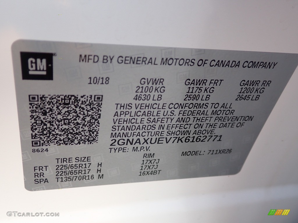 2019 Equinox LT AWD - Summit White / Jet Black photo #27