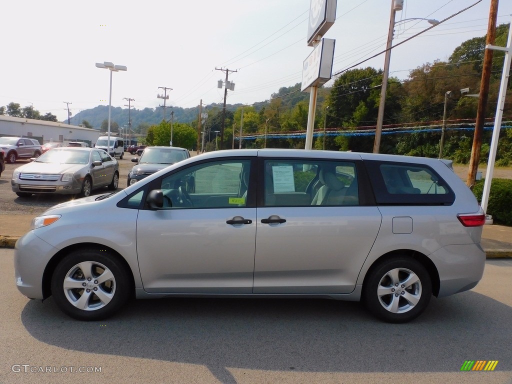 2015 Sienna L - Silver Sky Metallic / Ash photo #6