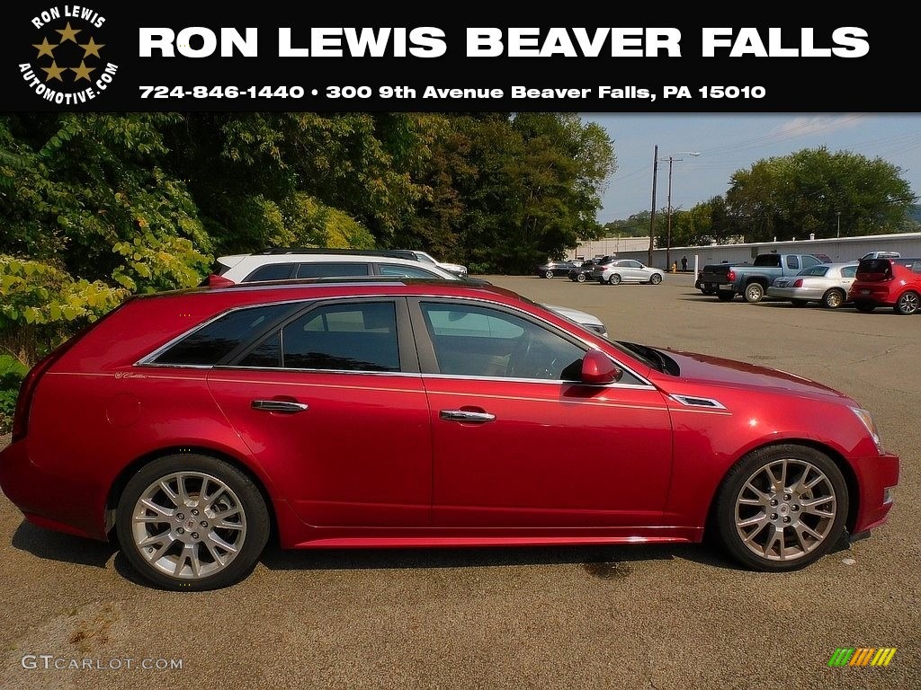 2011 CTS 4 3.6 AWD Sedan - Crystal Red Tintcoat / Ebony photo #1